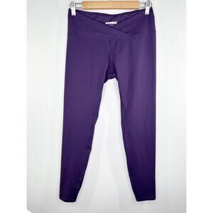Ododos Purple Crossover Waistband Pull On Active Leggings Women's Size Large L